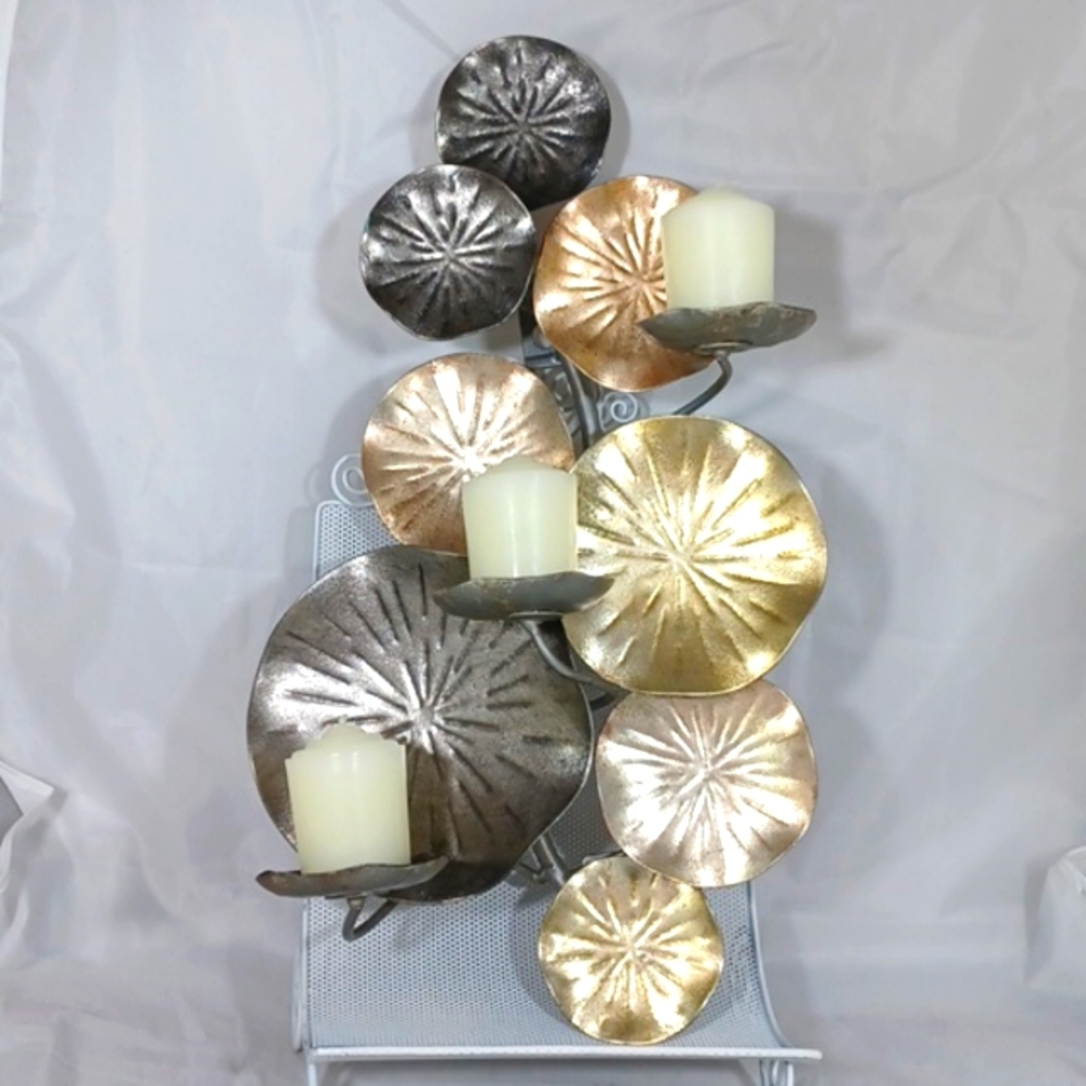 PartyLite Metallic Art Deco Wall  Sconce